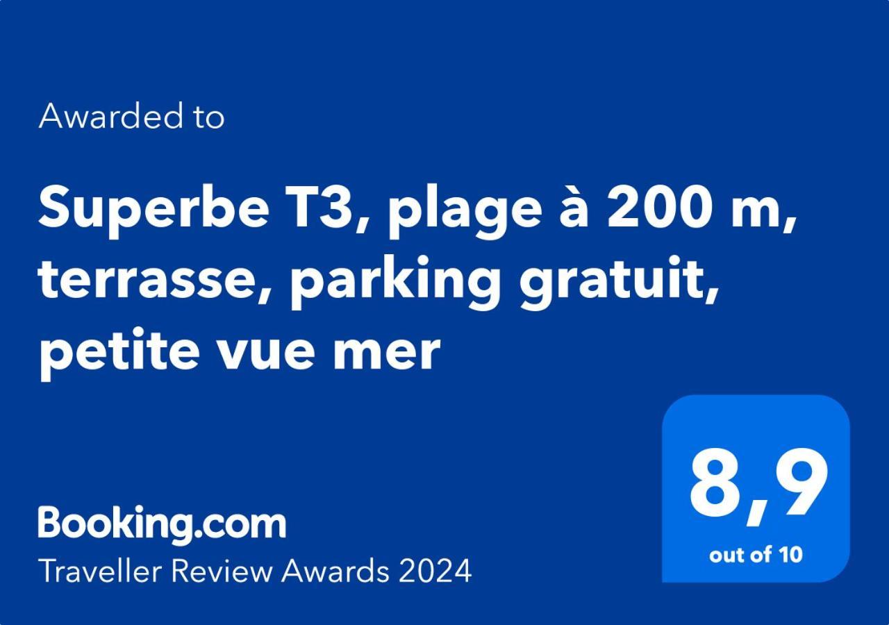 Appartement T3 Au Milieu Des Pins, Terrasse Sud, Vue Mer, A Pieds, Fibre Et Garage Prive Inclus